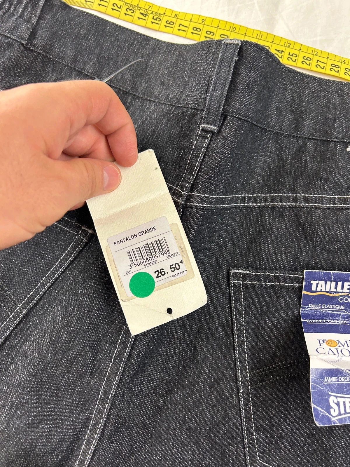 Calça jeans reta preta pom’cajou tamanho 46 nova – photo 18